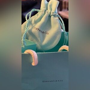 Tiffany & Co. Blue Gift Bag with Blue Drawstring Pouch